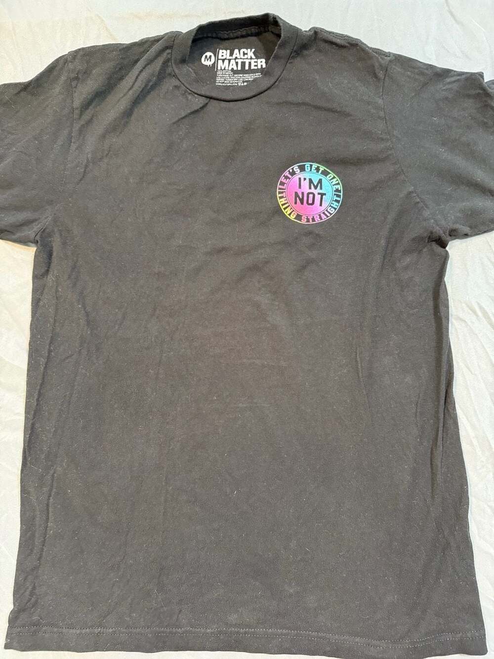 Black Matter Pride 'Let's Get One Thing Straight I'm Not' Rainbow Graphic TShirt